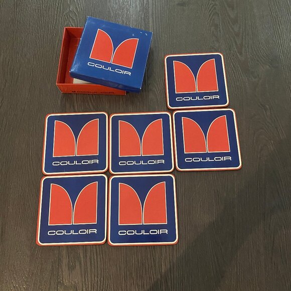 VINTAGE COULOIR SKI BRAND PROMO COASTERS SIX - Picture 1 of 9